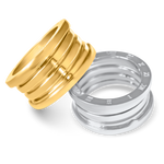 Load image into Gallery viewer, Eternal Band Ring gold silver overlap
