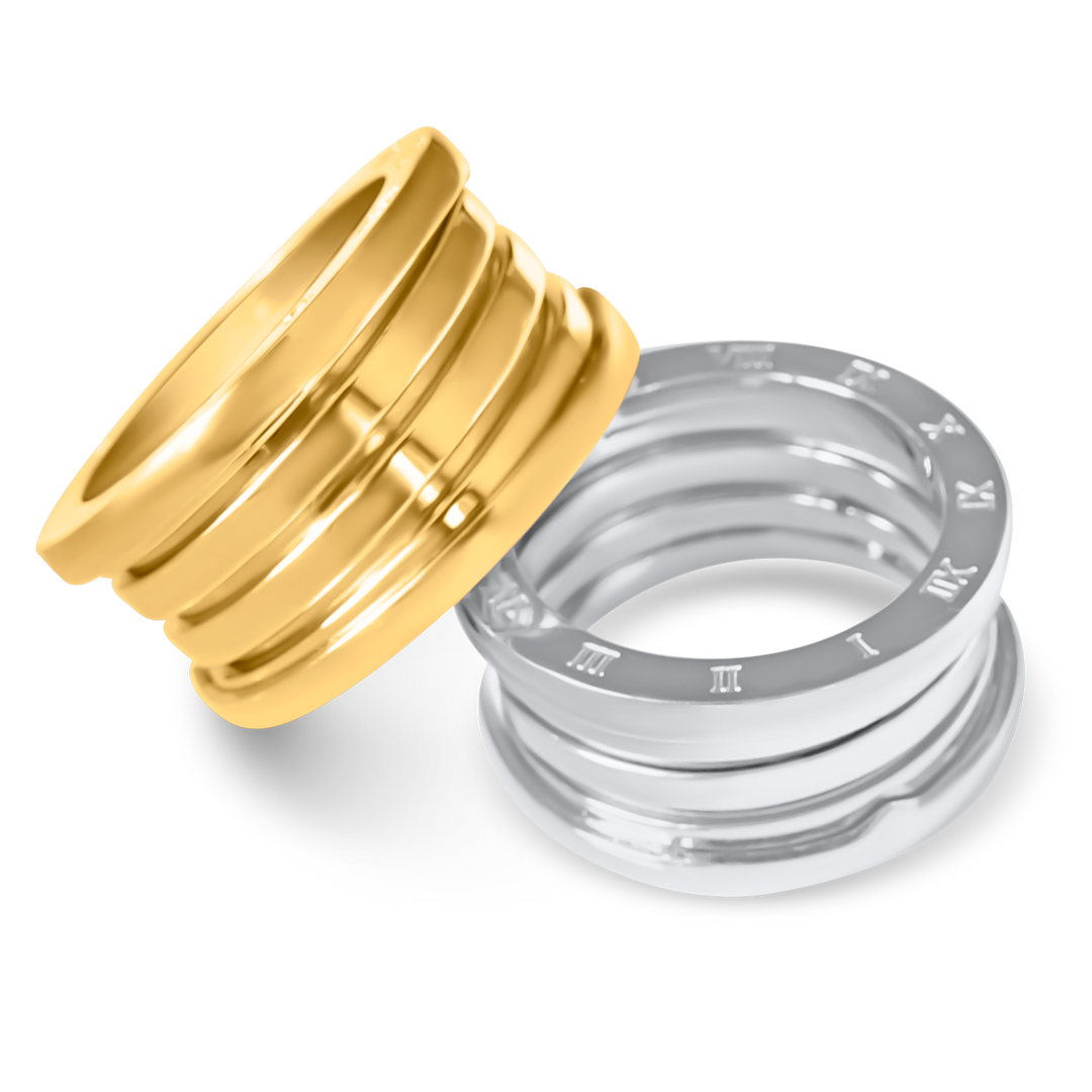 Eternal Band Ring gold silver overlap