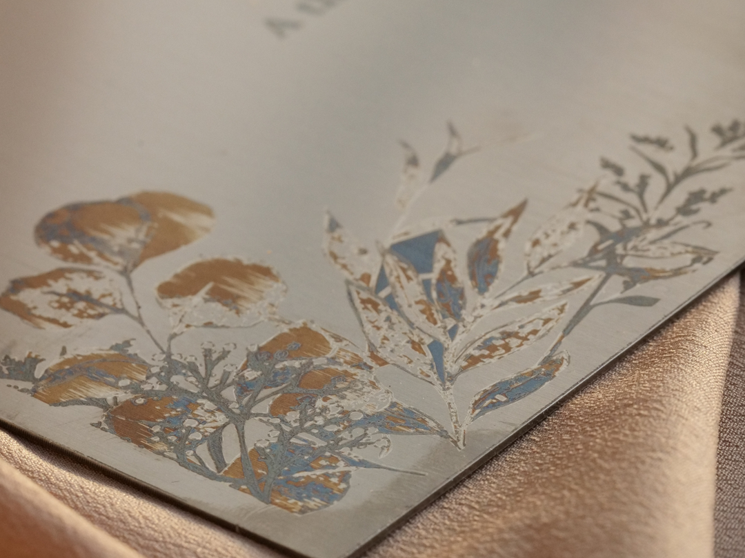 Modern Botanical – Botanical Leaf Engraved Plaque