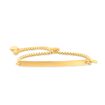 Load image into Gallery viewer, Custom engraved rope bracelet gold front
