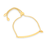 Load image into Gallery viewer, Custom engraved rope bracelet  gold top right view
