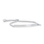 Load image into Gallery viewer, Custom engraved rope bracelet  silver angled right
